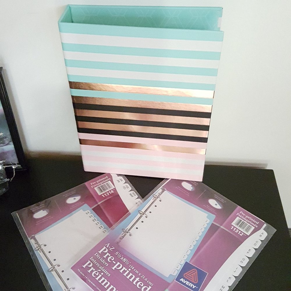 2/$20 Personal Binder Organizer With 2 Sets of Page Dividers [Half Letter]